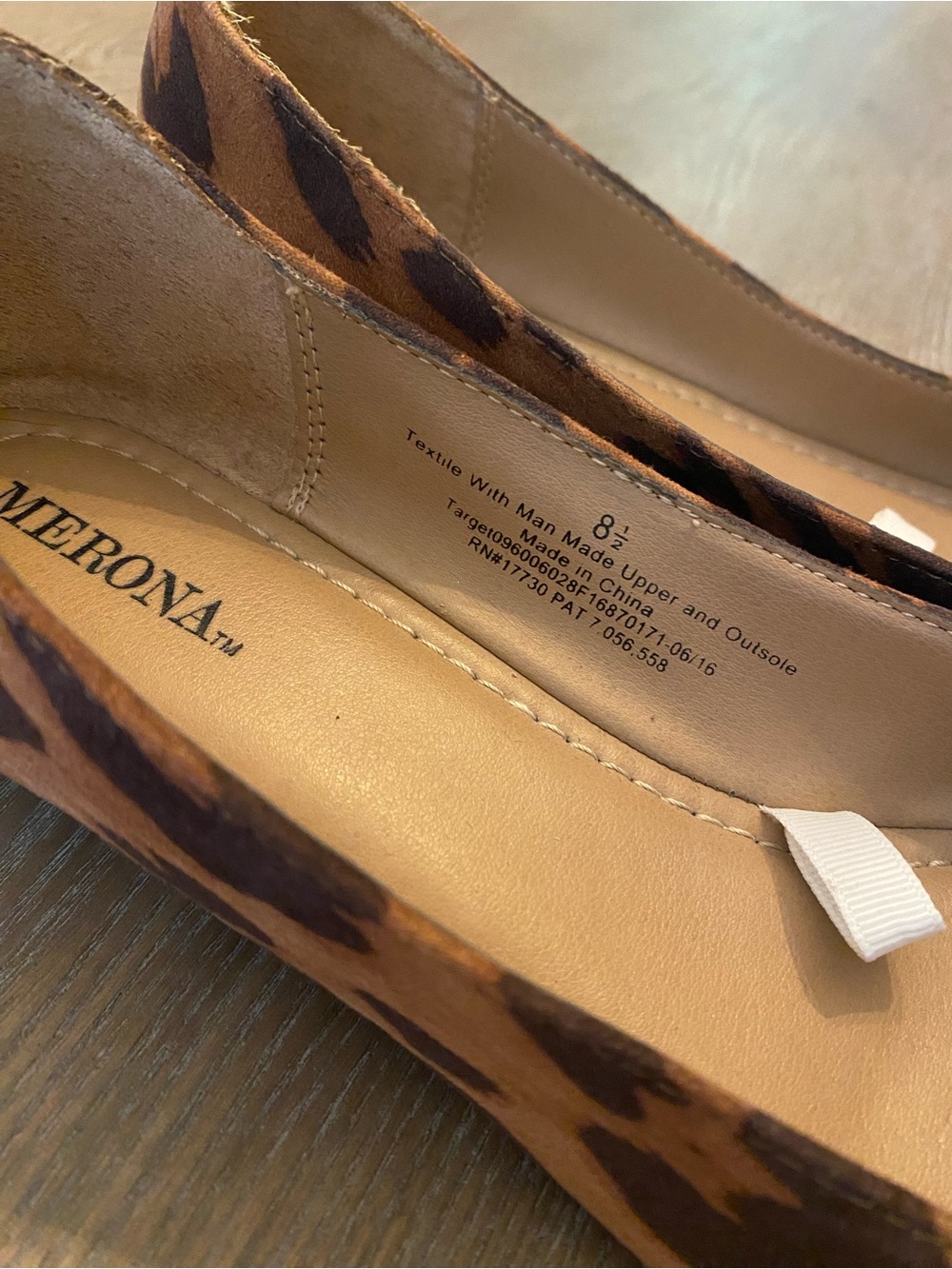 MERONA Leopard Print Pointed Toe Flats - Picture 8 of 8